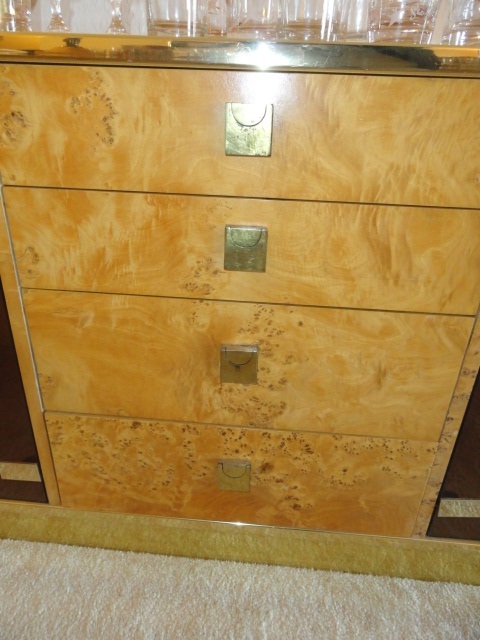 70's MODERN THOMASVILLE FOUNDERS CARPATHIAN ELM BAR CABINET CREDENZA BAUGHMAN gallery