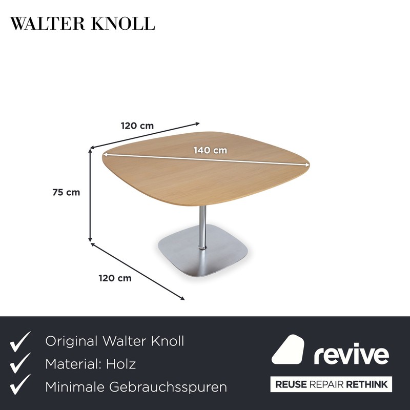Walter Knoll Lox Wooden Dining Table Brown Modern 120x75cm gallery
