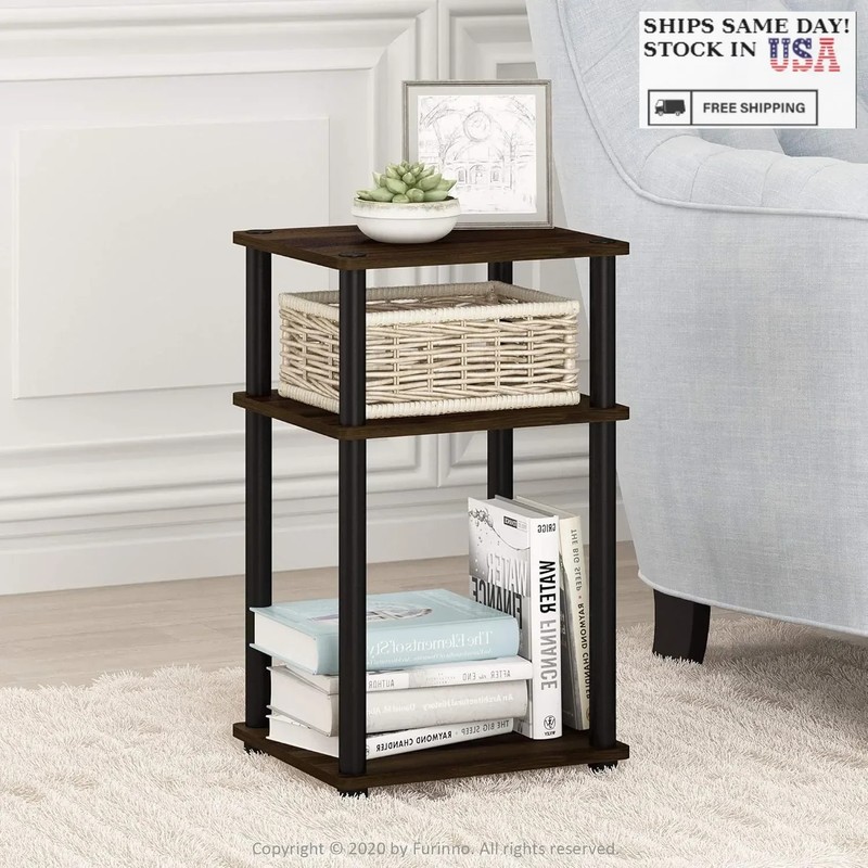 3Tier Small Side End Table Nightstand Bedside Open Shelf Storage Living Room New gallery