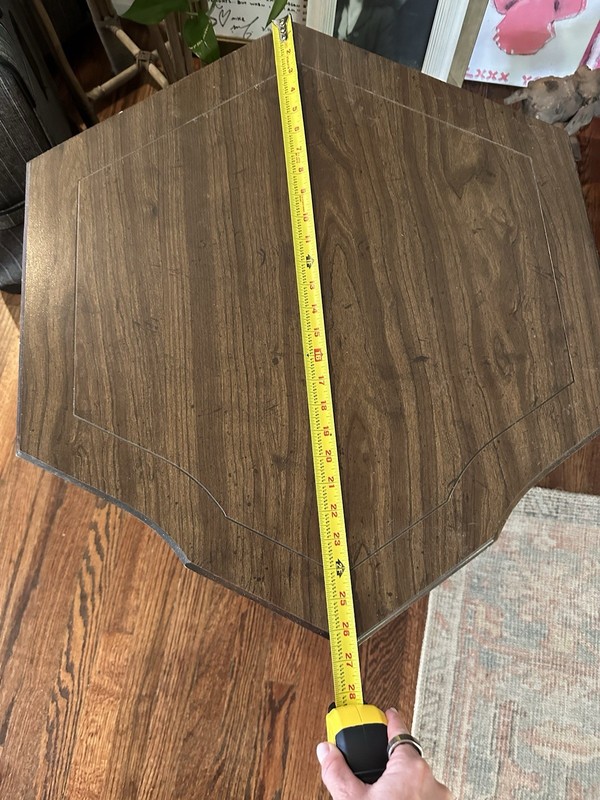 Vintage Mcm Octagon Side Table With Storage gallery