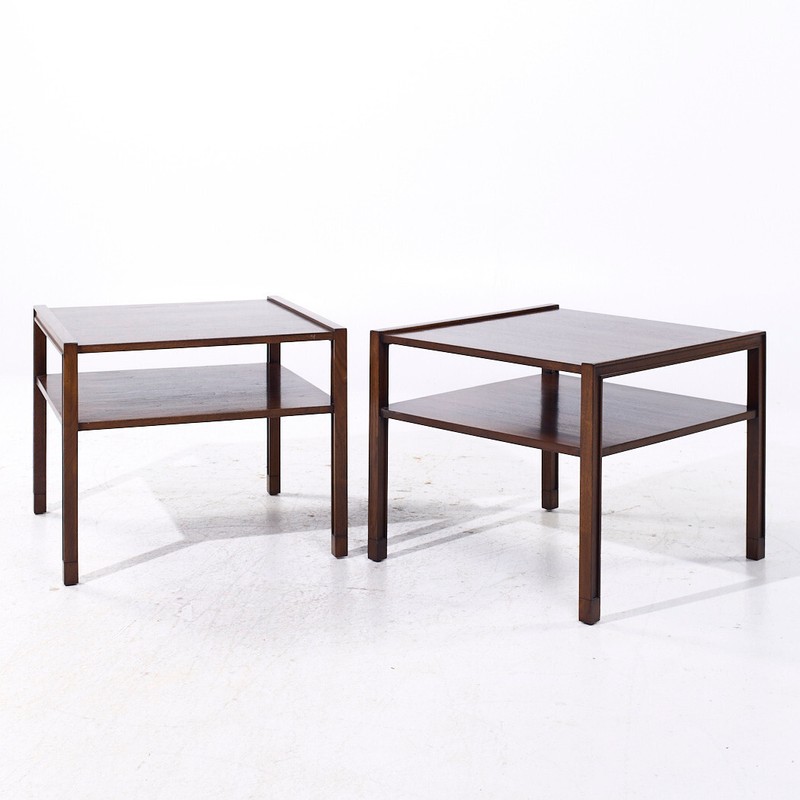 Edward Wormley for Dunbar Mid Century Mahogany End Tables - Pair gallery