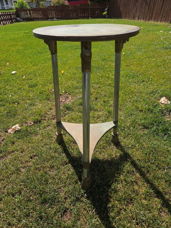 Vintage Neoclassical Occasional Table Brass