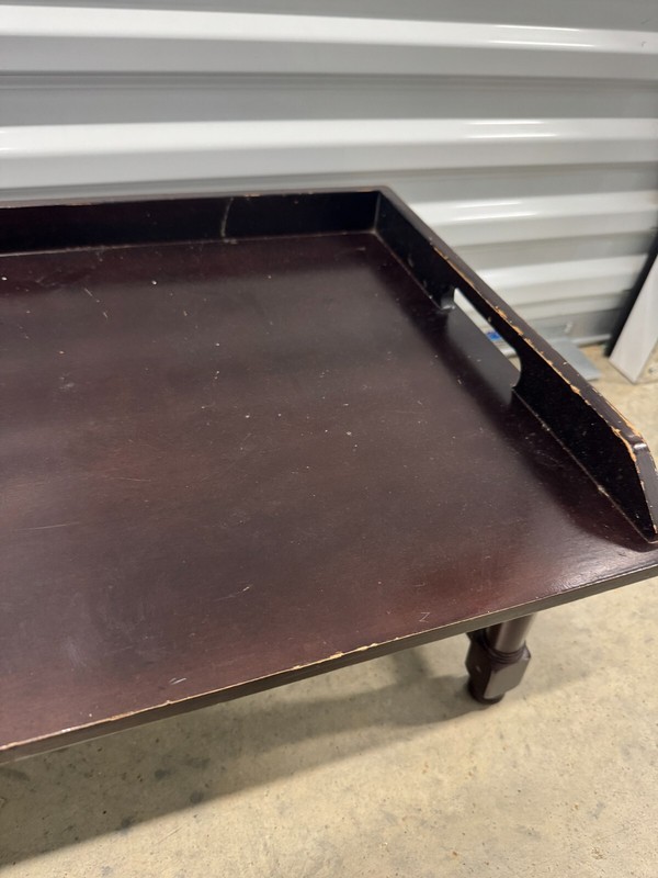 Vintage English Style Wood Detachable Butler’s Tray Top Table gallery