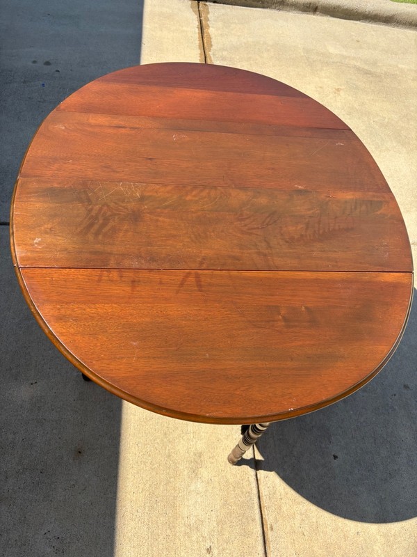 Antique Oval Dropleaf Gate Leg Table with Three 8”leaves gallery