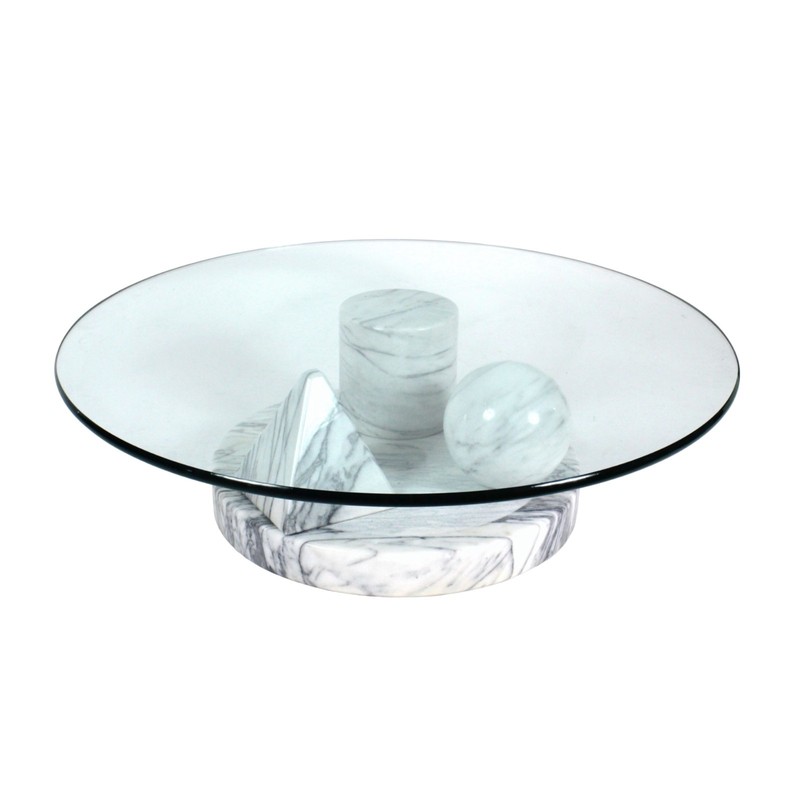 Mid-Century Modern Metafora Marble Coffee Table by Vignelli for Casigliani