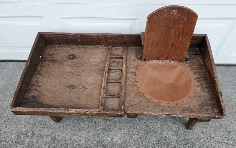 Antique Rustic Primitive Cobbler’s Bench – Makes A Great Coffee Table