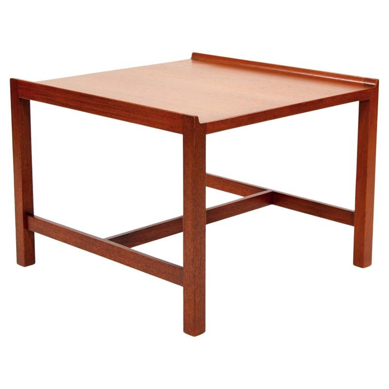 Scandinavian Mid-Century Modern Teak Square Table Bench by Brode Blindheim 1960 gallery