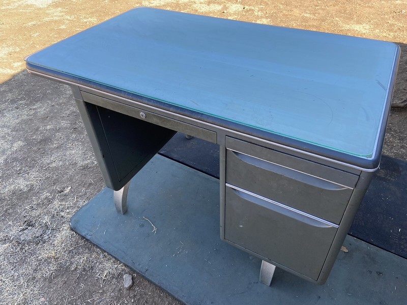 Vintage General Fireproofing Co. Tanker Desk Table- Mid Century gallery