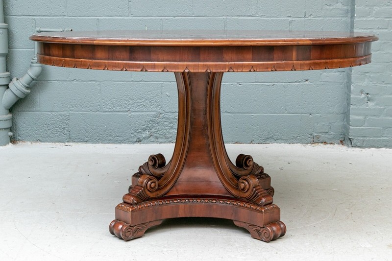 Vintage Alfonso Marina Custom Center Hall Pedestal Table gallery