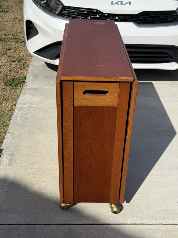 VTG Mid Century DANISH Modern Oak Drop Leaf Tambour STUDIO Table And 4 Chairs gallery