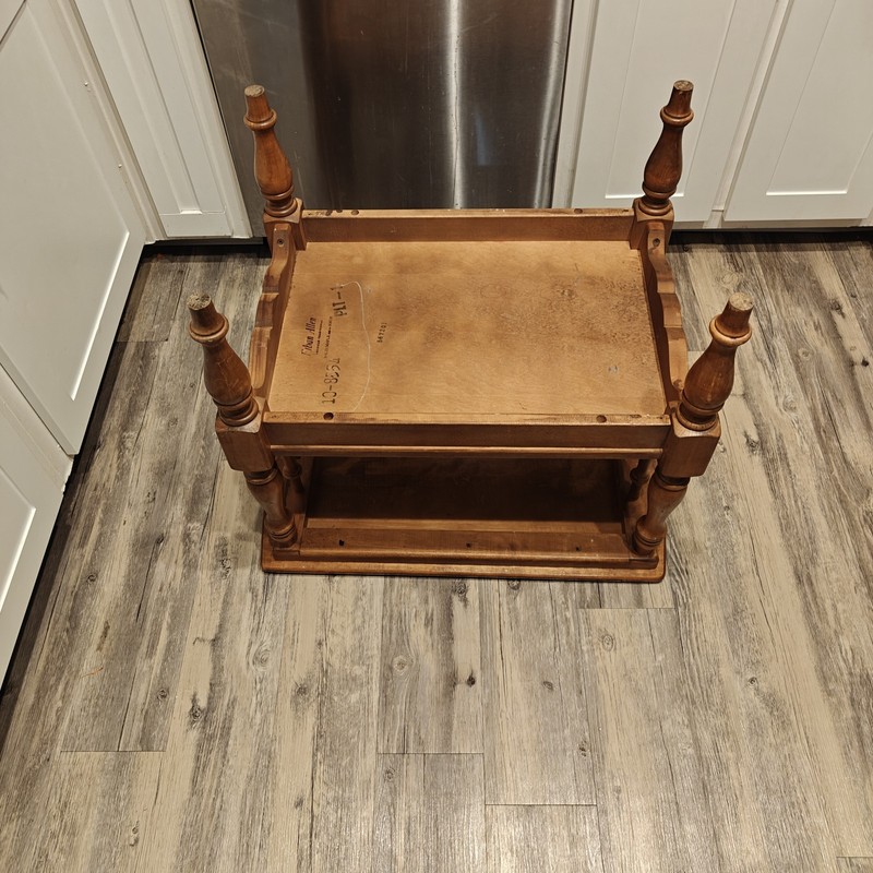ETHAN ALLEN Heirloom Nutmeg Maple Colonial Early American 27” Tiered Accent End gallery