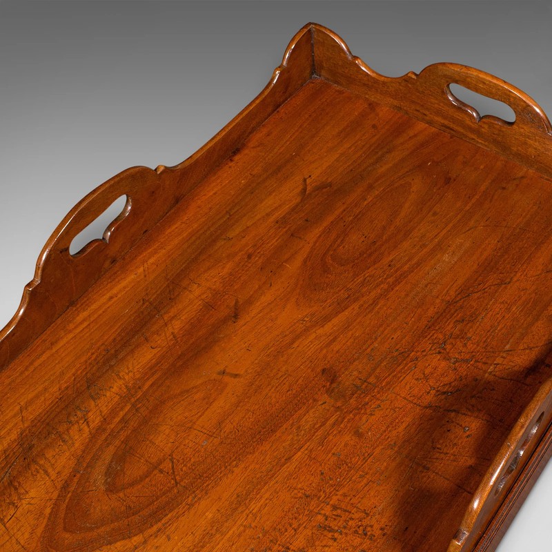 Vintage Butler's Serving Table, English, Afternoon Tea Tray On Stand, Art Deco gallery