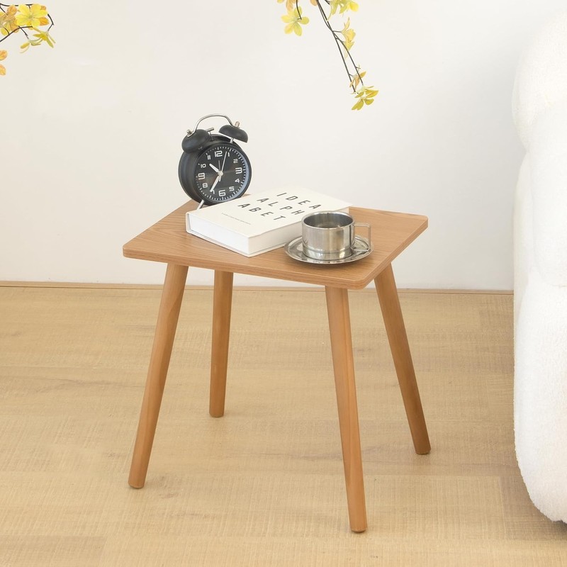 Elegant Solid Wood Side Table - 11.8''x15.8'' Small Nightstand for Living Room gallery