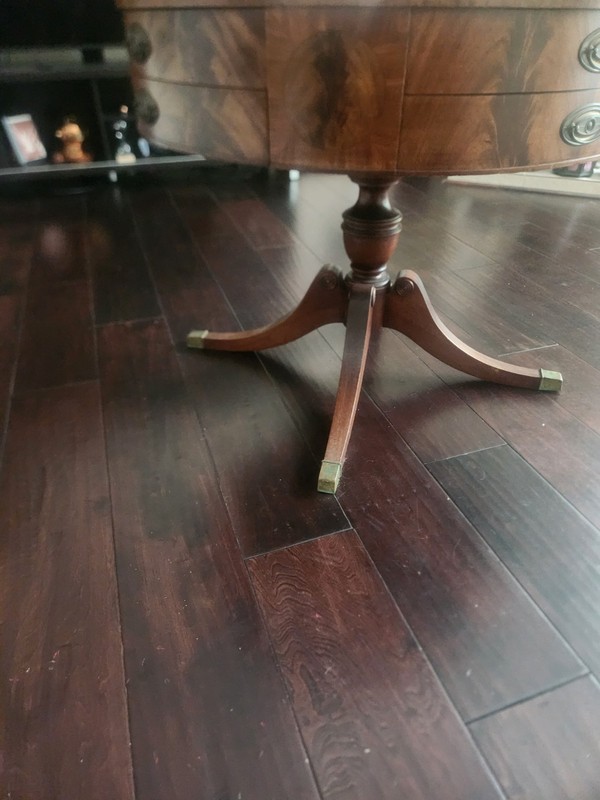 HICKORY CHAIR PEDESTAL DRUM TABLE Vintage/ Antique Rare Find. Pick-up Only gallery