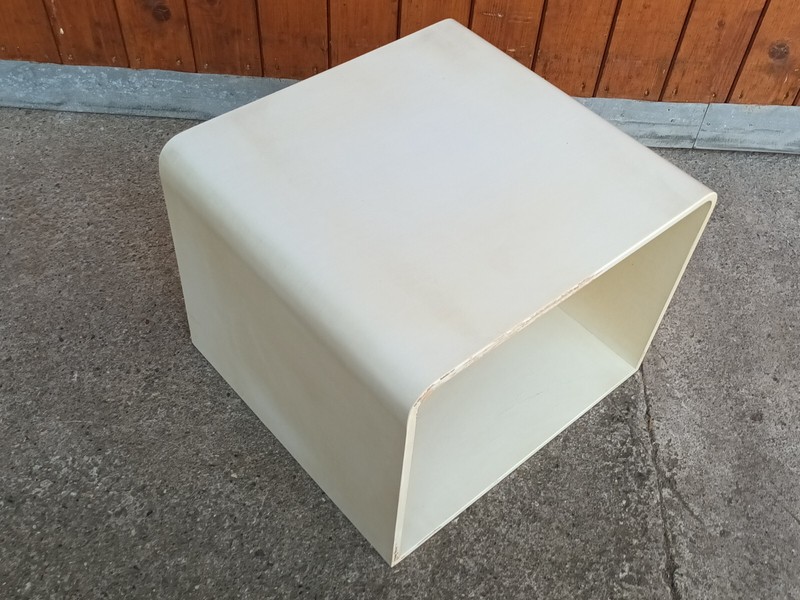 70s Vintage Table Retro Side Table Post Modern Wood Cubus Space Age 80s gallery