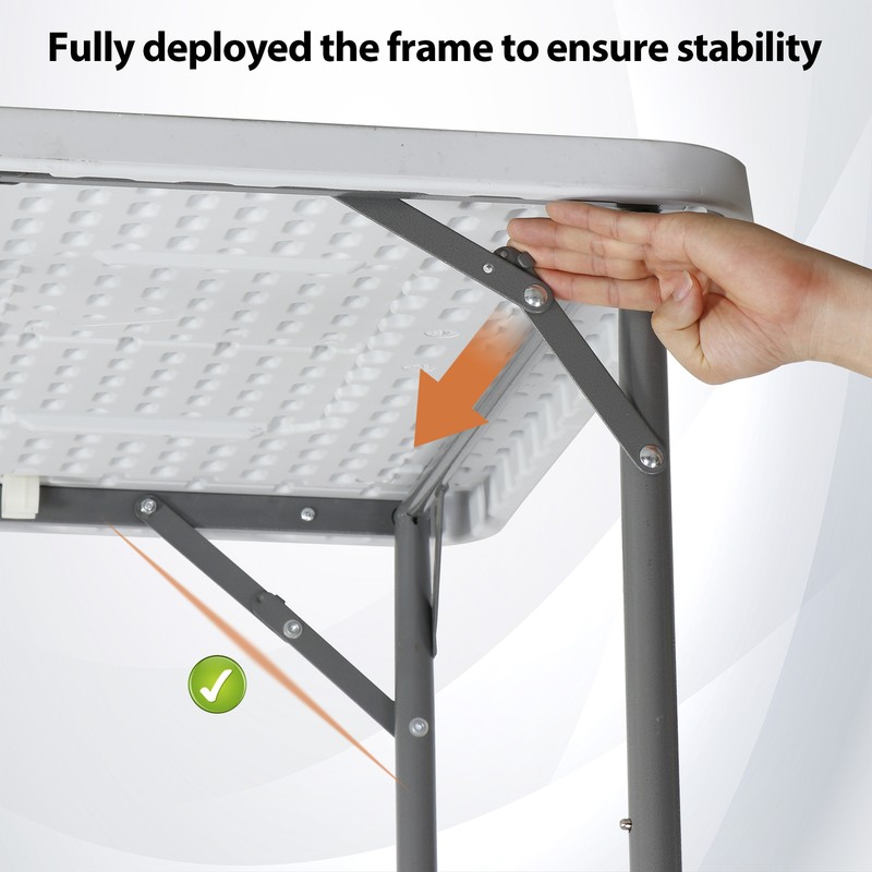 2PCS 34" Square Folding Card Table with Resin Top Fold in Half Small Card Table gallery
