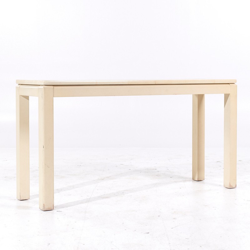 Faux Goat Skin Postmodern Console Table