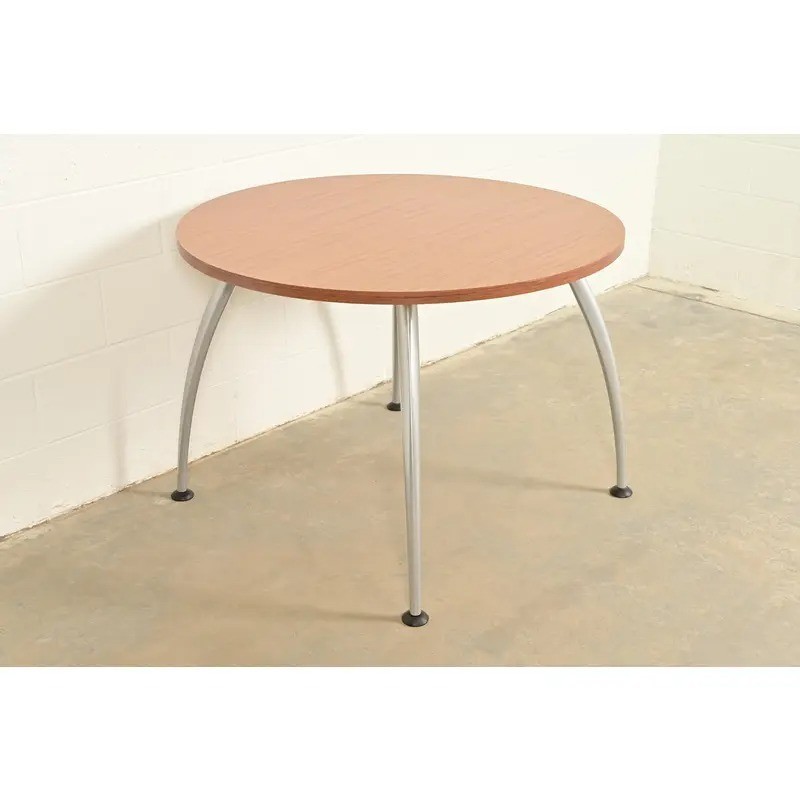 Herman Miller Style Modern Spider Leg Round Dining Table or Game Table gallery