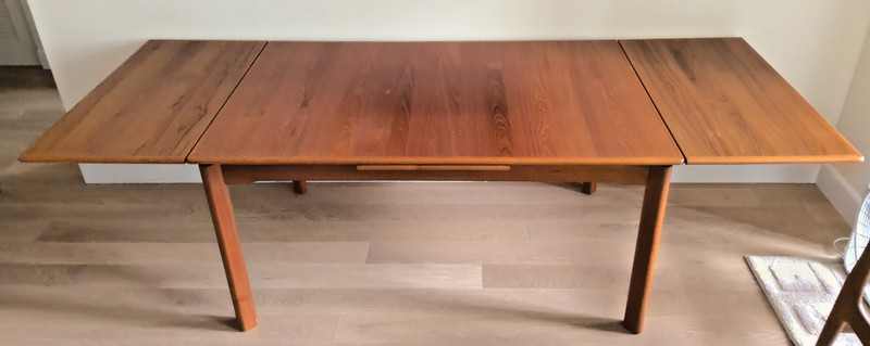 Kurt Østervig Style Mid-Century Dining Table Solid & Veneered Teak Draw Leaf gallery