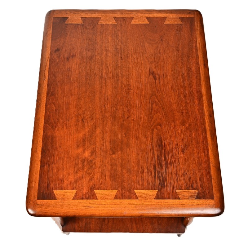 LANE Original Vintage Signed Mid Century Modern Dovetail Accent End Coffee Table
