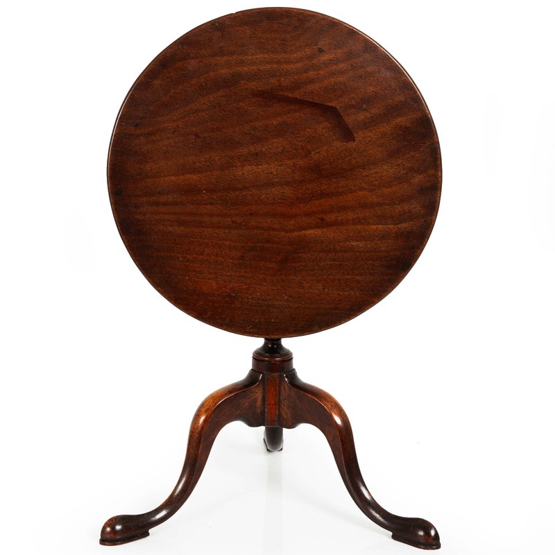 Rare English Queen Anne Antique Miniature Salesman Sample Tilt-Top Table
