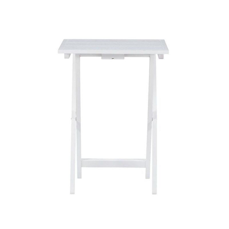 Pemberly Row Traditional Five Piece Wood Tray Table Set in Whitewash gallery