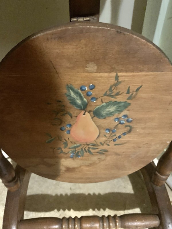 Vintage Country Painted Flip Shelf Table gallery