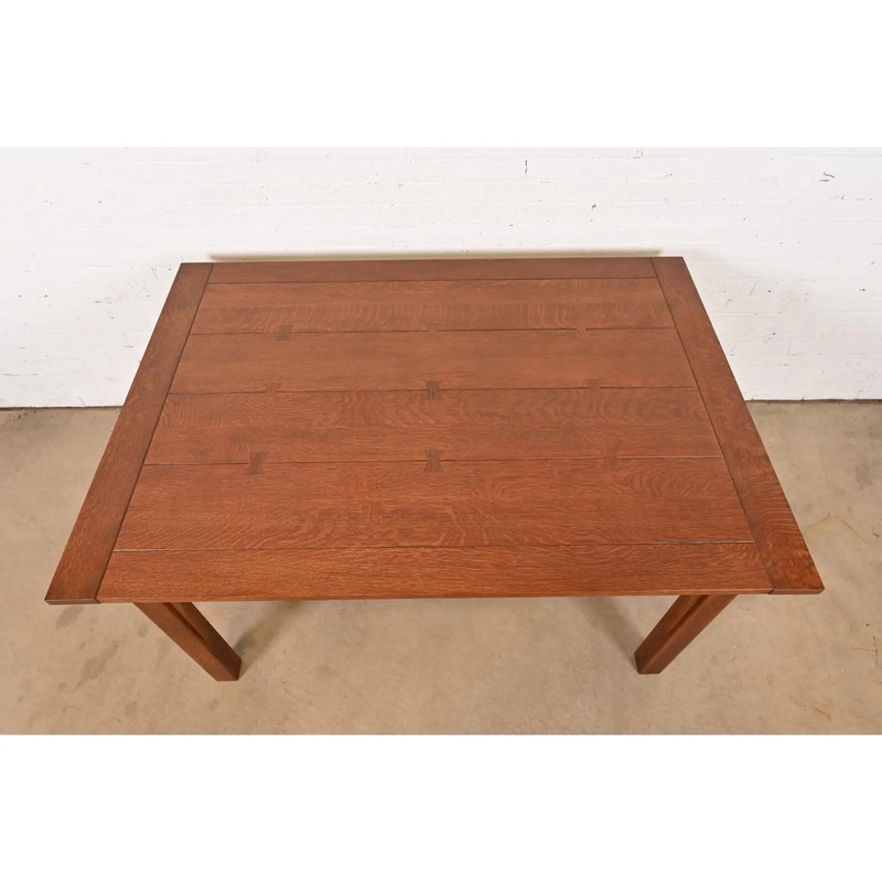 Stickley Mission Oak Arts & Crafts Extension Dining Table gallery