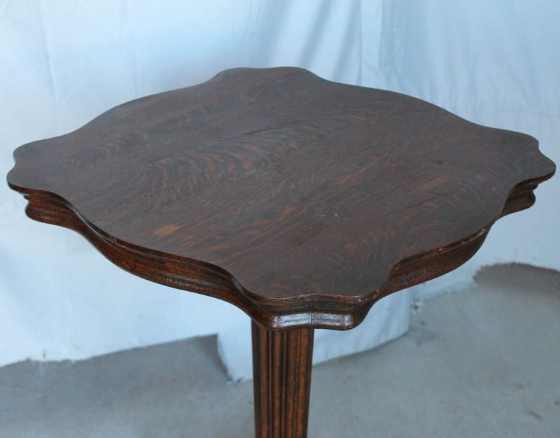 Antique Oak Lamp or Small end type Table gallery