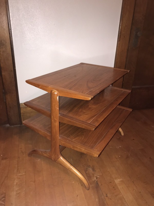 Mid Century Modern 1950s Heritage Henredon Horn Leg Tree Magazine Table