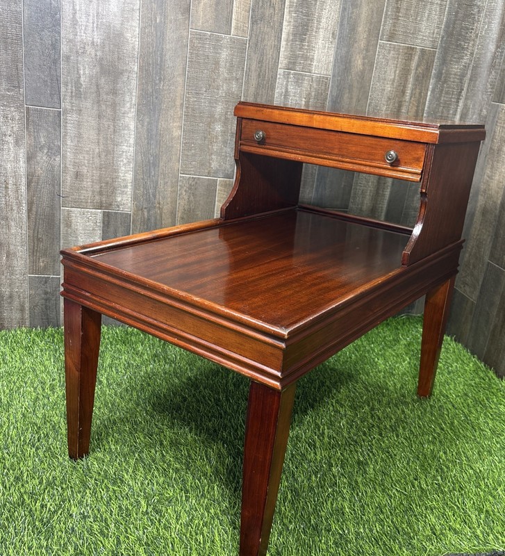 Vintage Mersman Mahogany Side Table MCM Art Deco End Table Drawer Accent Table