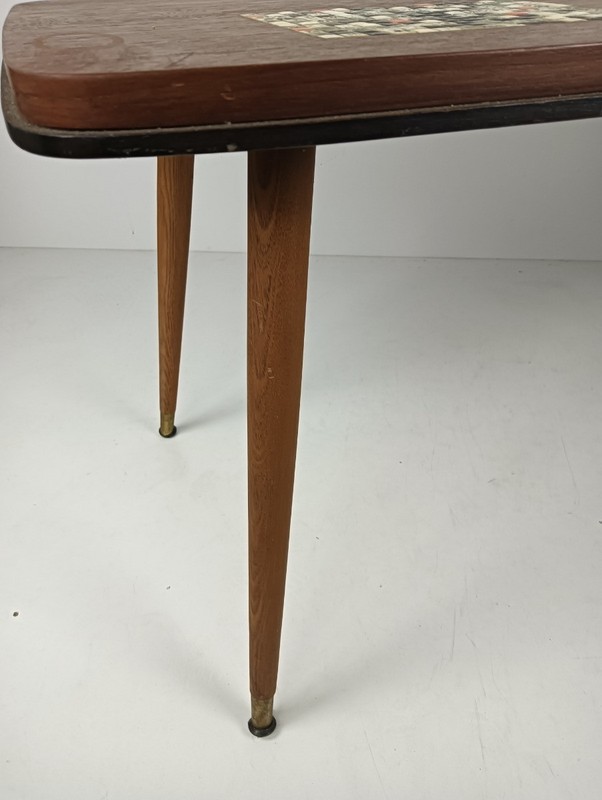 Teak vintage retro table ceramic tiles mosaic pattern Funky coffee occasional ta gallery