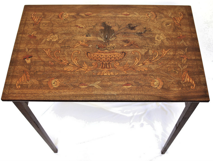 19th Century Inlay Walnut Marquetry Writing Table – Project!