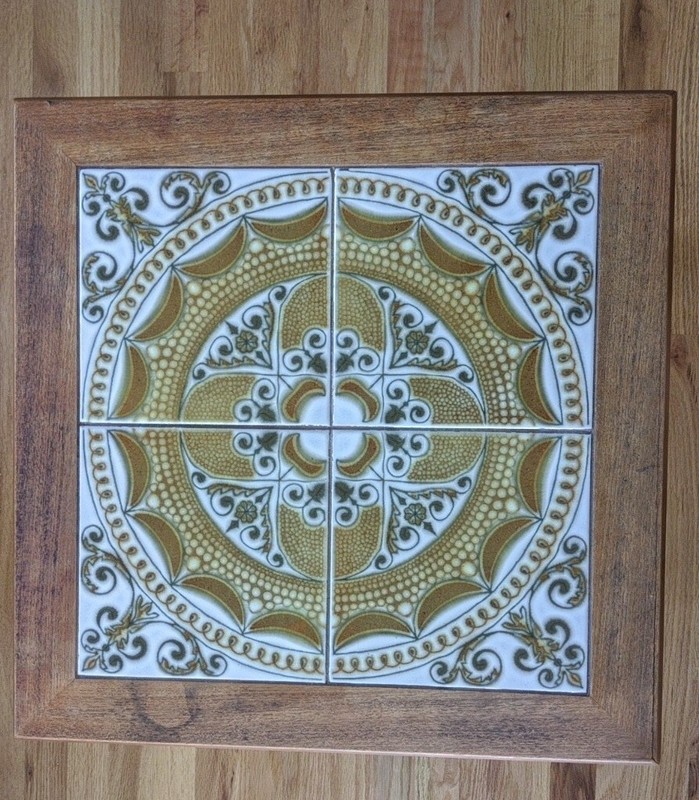Vintage Mid Century Mod Made In Denmark Teak Wood And Tile 20" End Table. gallery