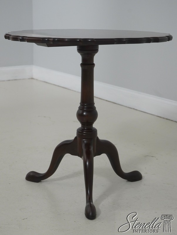 71129: STICKLEY Pedestal Base Mahogany Lamp Table gallery