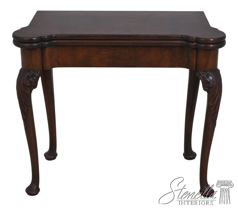 L60094: SCHMEIG & KOTZIAN Vintage Walnut Georgian Game Table