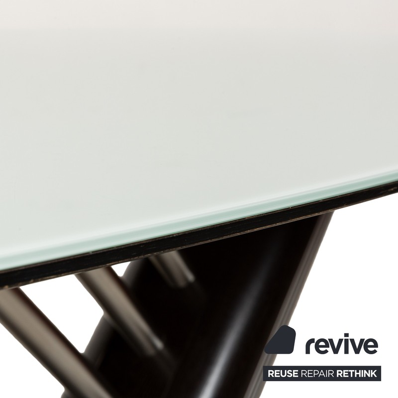 Musterring Rosario Dining Table Wood Glas Brown Dark Brown Silver 76 13/16x29 gallery
