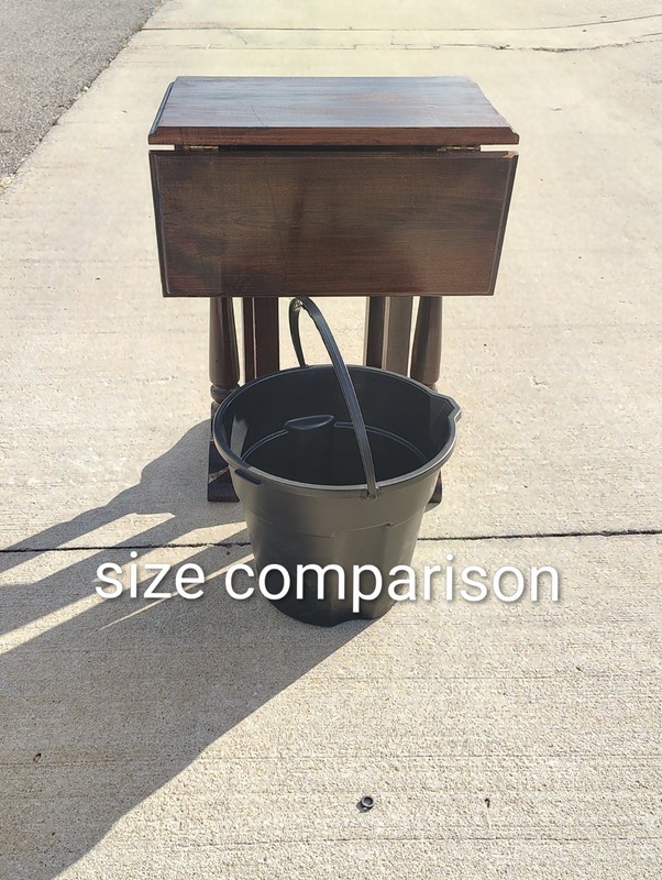20in Little Arts and Crafts VTG Drop Leaf Gateleg Plant Stand Table Decor Piece gallery