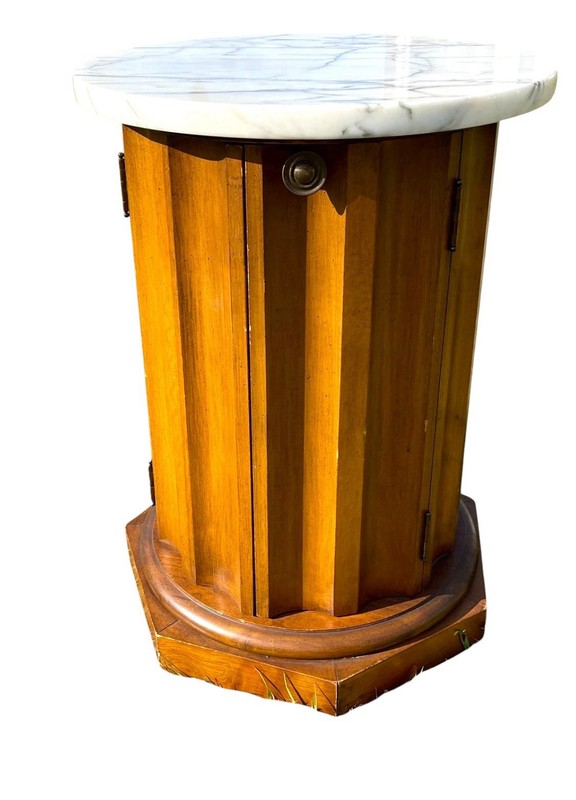 Italian Style Marble Top 2 Door Commode Column Table gallery
