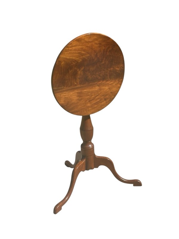 Federal Style Mahogany Tilting Wine Table with Snake Leg Base - Perfect Size gallery
