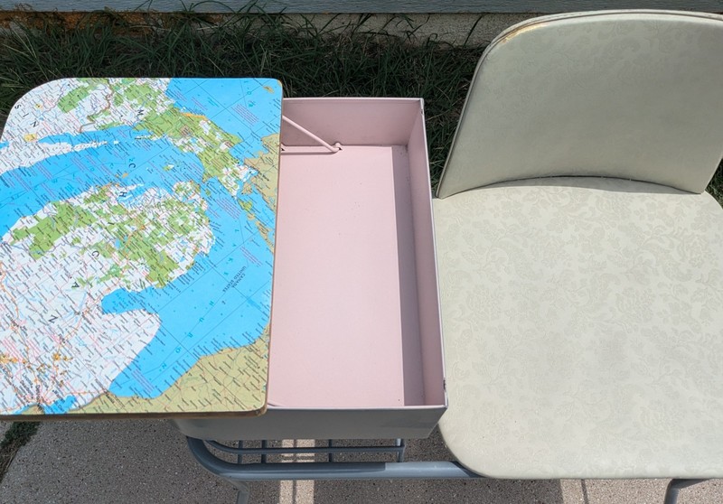 Vintage 1950s Mid-Century Modern Gossip Phone Table Lu Van Inc. Retro Furniture gallery