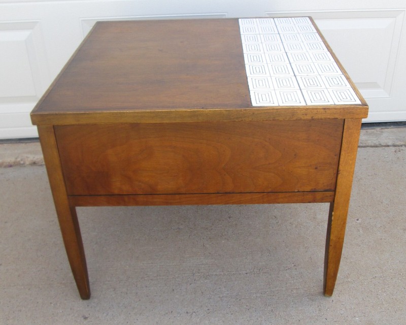 Lane Virginia Maid Nightstand End Table Side Table Tile Top Walnut Monte Carlo gallery