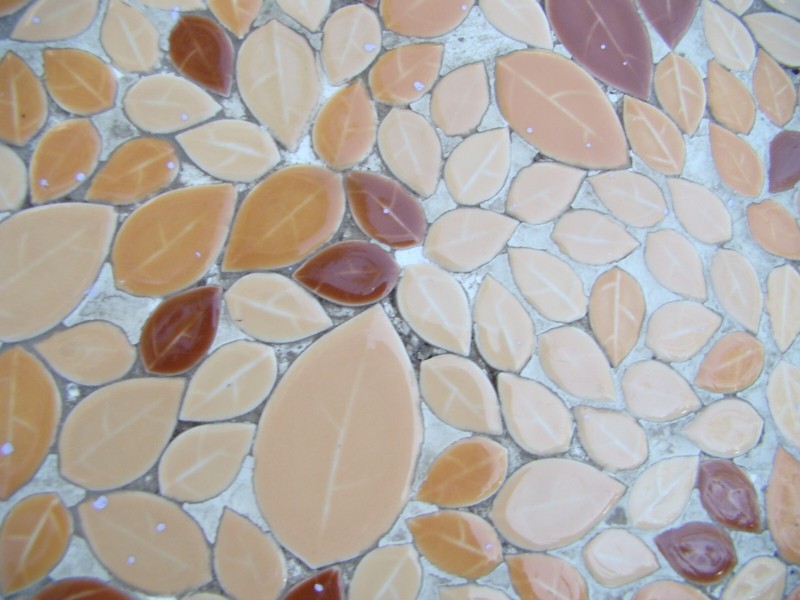 Vintage Modern Mosaic Kidney Shape Tile Coffee Table gallery