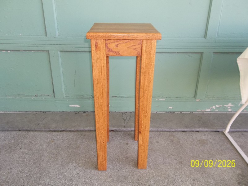 Handmade Solid Oak Square Plant Fern Stand 30″