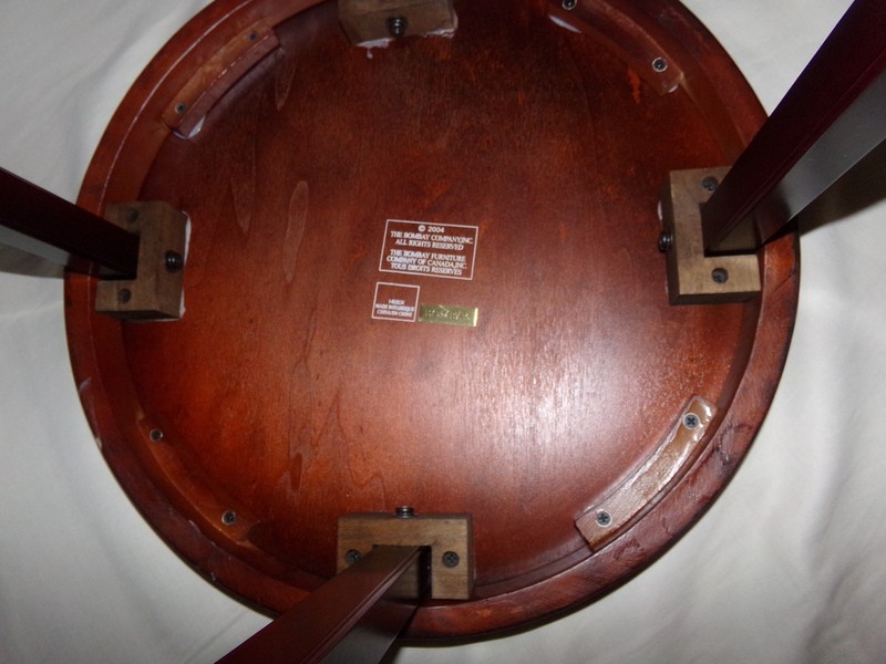 Vintage 2004 The BOMBAY Company Cherry Color Wooden Table 26"H gallery