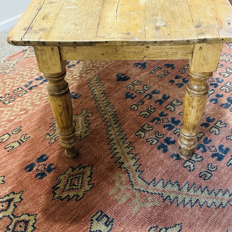 Antique Pine Dining Table Distressed Finish. Seats 6 People. ( Local pick up ) gallery