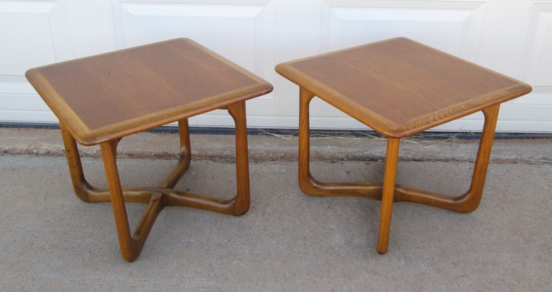 2 Lane Perception Snack Tables 18x18in 15in Tall Model 908-18 Mid Century Modern gallery