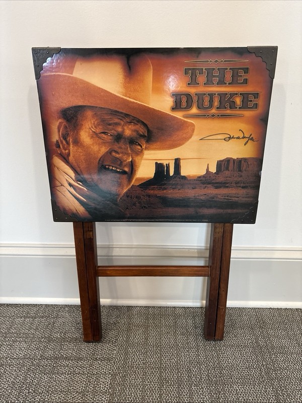 Vintage John Wayne TV Tray Brown Table gallery