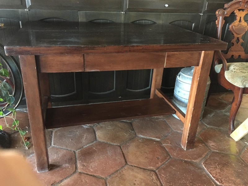 Antique Circa 1910 Primitive Style Walnut Library Table