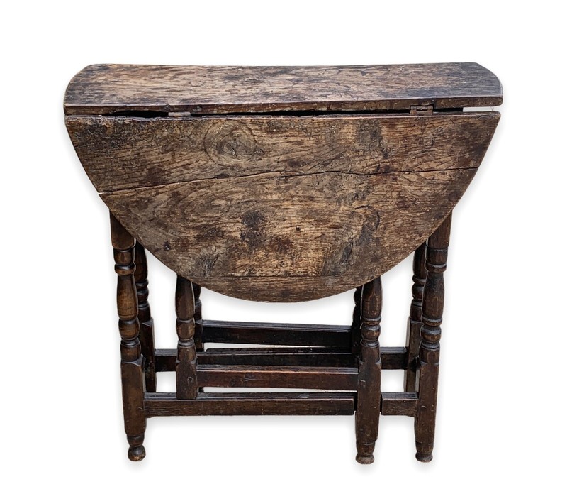 Antique English Oak Gateleg Table ~ William and Mary ~ 17th/18th Century gallery
